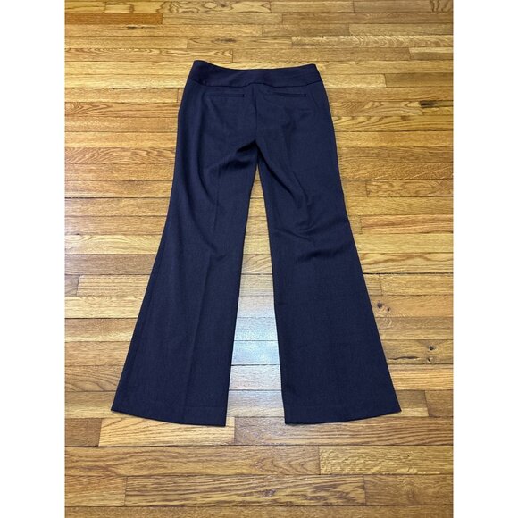 Express Editor Womens Dress Pants Dark Purple 6 R Wide Leg Plum Trousers Flare - Picture 6 of 6